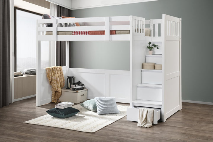 Wooden Bunk King Single Loft Bed With Desk My Design Loft Bunk Bed